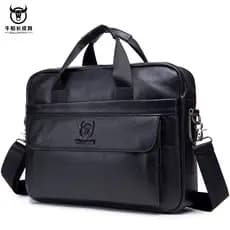 Bolsa masculina bolsa de couro genuíno maleta de negócios primeira camada de couro Casual bolsa de ombro embreagem saco