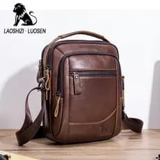 Bolsa masculina bolsa de ombro Casual ombro frontal mochila de couro genuíno bolsa mensageiro bolsa de peito bolsa mensa
