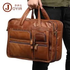 Bolsa masculina maleta de negócios grande capacidade primeira camada bolsa de couro genuíno bolsa masculina de um ombro