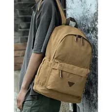 Marca de comércio exterior Retro simples lona mochila prática Commuter mochila masculina 53cm saco computador estudante