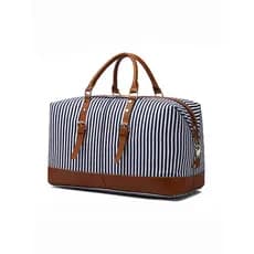 Novo estilo de marca de comércio exterior listrado portátil mensageiro saco de viagem grande capacidade durável europeu