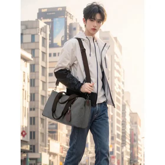 Europeu americano Retro lona ombro mensageiro saco Commuter lazer viagem sacola feminino Tablet ipad bolsa masculina