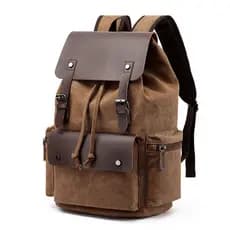 Retro mochila masculina mochila de lona viagem de negócios 53cm saco de computador Casual moda Campus cordão saco de esc