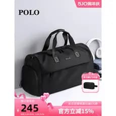 POLO Bolsa de Viagem Masculina Bolsa de Bagagem Masculina Bolsa de Ginástica Grande Capacidade Leve Bolsa Mensageiro Esp