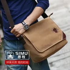 Street Wear novo estilo de lona bolsa de ombro masculina bolsa de ombro grande capacidade saco de aba mochila saco do me