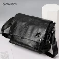 Bolsa masculina de couro genuíno, bolsa de ombro Fashion, versão coreana, bolsa para computador masculina, bolsa Diagona