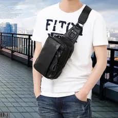 Mc Street Wear Bolsa de Peito Casual Bolsa de Ombro de Grande Capacidade Moda Masculina Esportiva Versão Coreana Bolsa M