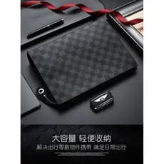 Bolsa de embreagem masculina AA, bolsa de mão de grande capacidade, bolsa de higiene pessoal, moda de rua, Casual, xadre