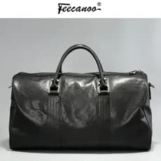 Bolsa de viagem Casual moderna masculina, bolsa de couro genuíno de grande capacidade, curta distância, viagem de negóci
