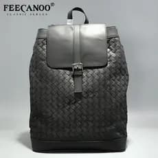 Novo produto tecido mochila de couro genuíno mochila masculina 53cm bolsa de computador Casual bolsa masculina Commuter