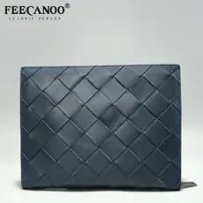High-End pneu de couro trançado embreagem de couro genuíno embreagem masculina versão coreana saco Envelope masculino co