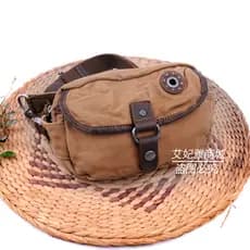 Genuíno lavável lona saco de peito saco de cintura masculino Retro Casual esportes ao ar livre pequeno saco versão corea