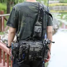 Bolsa de isca multifuncional bolsa de cintura masculina bolsa de ombro grande bolsa mensageiro bolsa de peito bolsa de v
