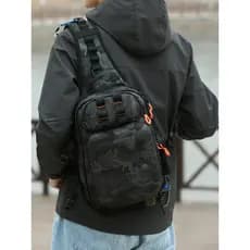 Bolsa mensageiro para isca repelente de água, mochila multifuncional com alça de ombro de grande capacidade, bolsa para