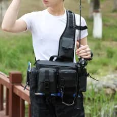 High-End à prova dwaterproof água isca saco de cintura multifuncional ao ar livre ombro saco do mensageiro masculino esp