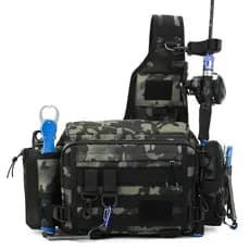 Bolsa de isca multifuncional bolsa de cintura bolsa de peito bolsa de ombro masculina grande bolsa mensageiro bolsa de p