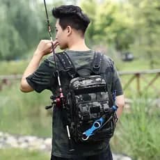 Saco de pesca camuflagem multifuncional saco da cintura mochila equipamento de pesca saco isca mochila saco do mensageir