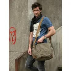Bolsa masculina Commuter mensageiro saco de lona meninos Crossbody Casual estudante mochila Retro trabalho maleta