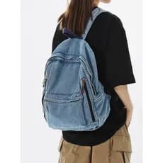Estilo japonês lavado Denim lona mochila feminina do ensino médio estudante universitário mochila estilo preguiçoso moda