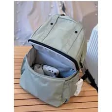 Qminica47cm computador mochila em camadas de grande capacidade multifuncional Commuter bolsa de viagem estudante univers