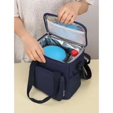 Lancheira isolada Bolsa Balde isolado portátil de tamanho grande Folha de alumínio espessada à prova d'água Estilo corea
