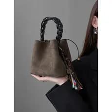 UIVEN RUYLO Commuter balde saco feminino primavera requintado cesta de vegetais textura trabalho artigos diversos pequen