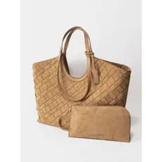 UIVEN RUYLO Retro Old Money Style Deerskin Tecido Sacola Feminina Commuter Bolsa de Ombro Portátil de Grande Capacidade