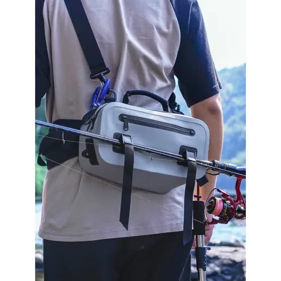 Bolsa de equipamento de pesca à prova d'água, multifuncional, bolsa para vara de pesca, armazenamento, moda Casual, cicl