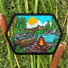 Estoque pronto American GZ CAMP FIRE V59 PATCH Bonfire CAMP Braçadeira Moral Badge Velcro