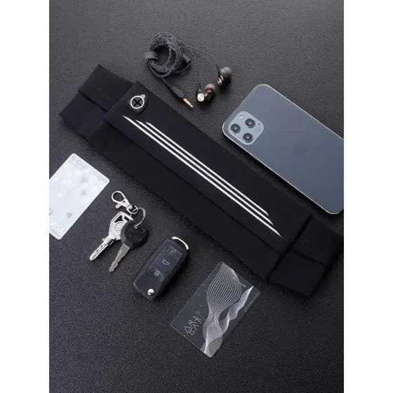 Correndo saco de cintura Velcro feminino saco do telefone móvel equipamento invisível esportes Ultra-fino à prova dwater