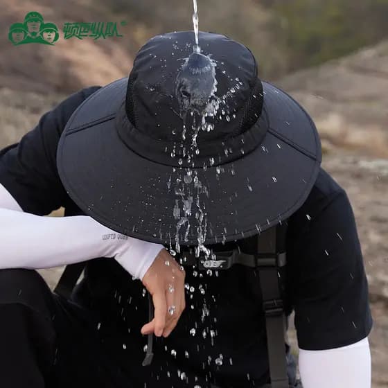 Dunba coluna chapéu de sol de aba grande masculino verão protetor solar balde chapéu caminhadas ao ar livre escalada à p
