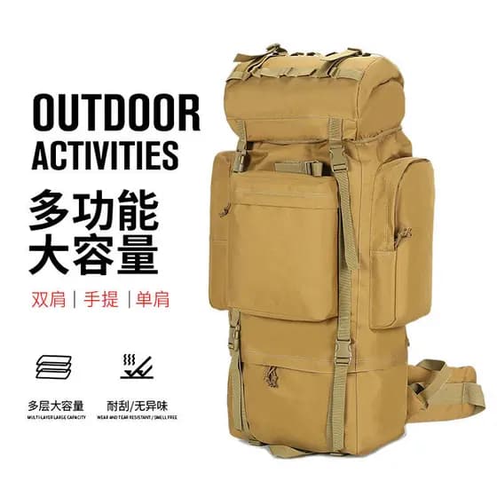 Mochila de grandes dimensões ao ar livre 100L grande capacidade caminhadas saco em forma de U suporte mochila lazer viag