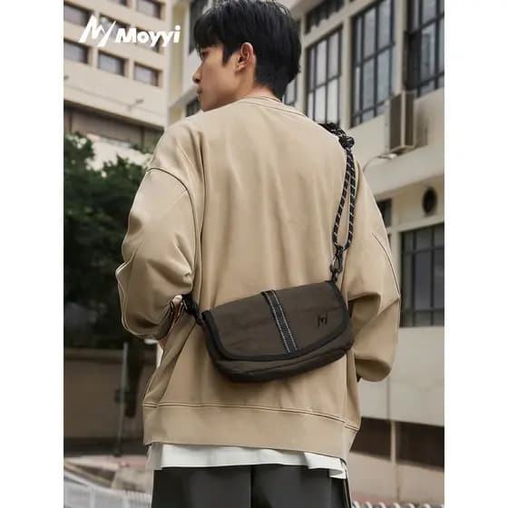 Bolsa mensageiro masculina 2026 novo estilo bolsa portátil bolsa mensageiro Commuter bolsa de ombro High-End pequena bol