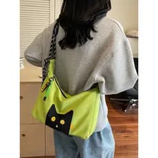 Bolsa mensageiro feminina 2026 novo estilo bolsa verde nicho Commuter bolsa feminina bolsa de ombro leve bolsa de ombro