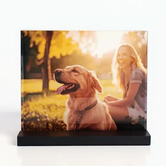 Porta Retrato Acrilíco Personalizado com Foto | Placa 15mm com Base 3D | Quadro Porta Retrato Decorativo| Presentear