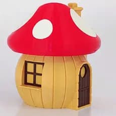 Casa do Smurf Decorativa Mini Casinha Cogumelo 3D Enfeite Colecionável - Decoração Casa do Smurf -  Miniatura Decorativa