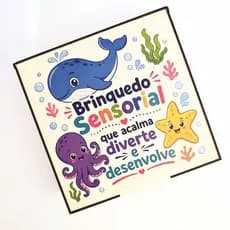 Kit Brinquedo Sensorial Fundo do Mar - Estrela Baleia Tubarão Polvo - Anti Stress Autismo TDHA Foco Concentração