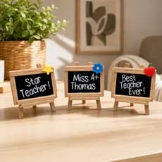 Kit 3 Mini Quadros Decorativos Estilo Lousa  Personalize com a Sua Frase!   Dia Dos Professores - Presente  Criativo