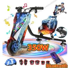 350W Bicicleta Drift Elétrica Infantil 6,5" E 8" Bluetooth Com Kit De Proteção Bivolt