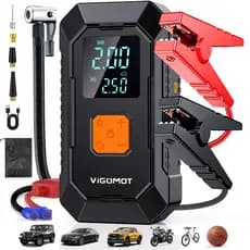 VIGOMOT Dispositivo Auxiliar de Partida com Compressor Integrado Multiuso para Veículos 12V