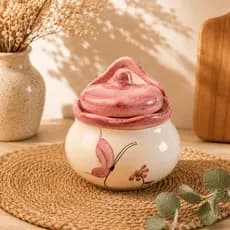Pote Porta Sal de Mesa ou Parede em Cerâmica Premium/ Porta Condimentos Para Cozinha Decoração Presente e Mesa Posta