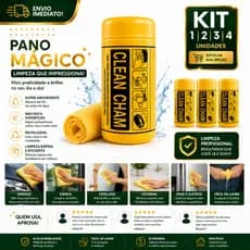 Pano Mágico PVA Super Absorvente 1/2/3/4 Reutilizável Limpeza Automotiva Vidros Espelhos Cozinha Sem Riscos Premium