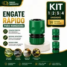 Engate para Torneira Mangueira 1/2/3/4 Jardim Conector Universal Reforçado Vedação Perfeita Sem Vazamentos Resistente