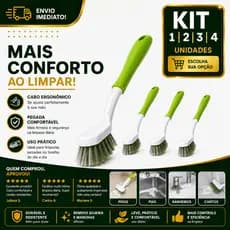 Escova de Limpeza Canto029 Multiuso 1/2/3/4 Ergonômica para Rejunte Piso Azulejo Banheiro Cozinha Pia