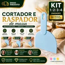 Cortador Raspador e Espatula de Massa Plástico 1/2/3/4 Multifuncional para Pães Pizza Pastel Confeitaria Fácil Limpar