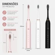 Kit 3 Escovas de Dentes Elétrica Sônica X-3 – Alta Performance e Design Moderno