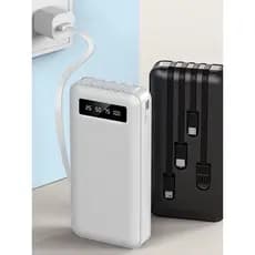 Carregador 20000mah Portátil de celular Universal Saida 4 Cabos