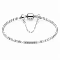 Pulseira Prata 925 Original Pulseira De Berloque + Pega Ladrão De Brinde Prata 925 Original