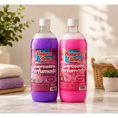 KIT 2 Querosene Perfumado 1L Natura Clean FLOR DO CARIBE + LAVANDA Limpa e Perfuma