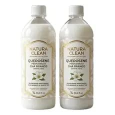 KIT 2 Querosene Perfumado Chá Branco 1L Natura Clean Alta Concentração Limpeza Perfumada